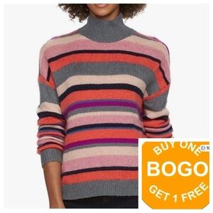 Chaps Sweater Striped
Pullover Mock Neck NWT size large